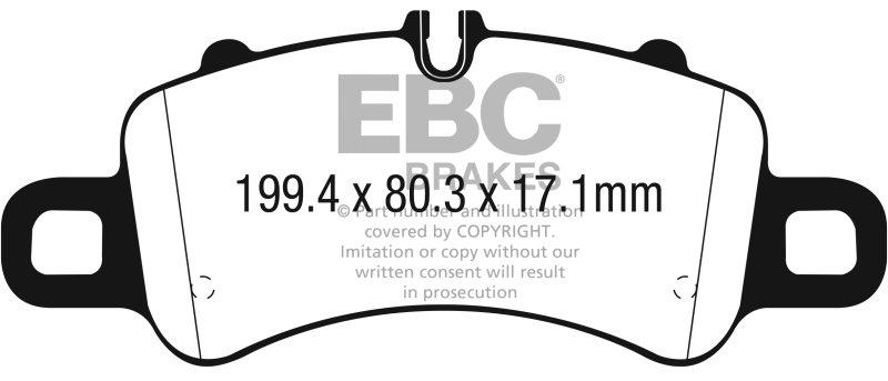 EBC 2016+ Porsche 911 (991/2 w/Cast Iron Rotors) 3.0TT Carrera Bluestuff Front Brake Pads - Image 2