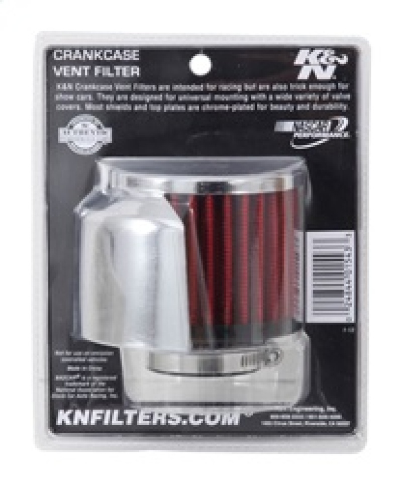 K&N 1.375in Flange ID x 3in OD x 2.5in Height Clamp On Crankcase Vent Filter - Image 7