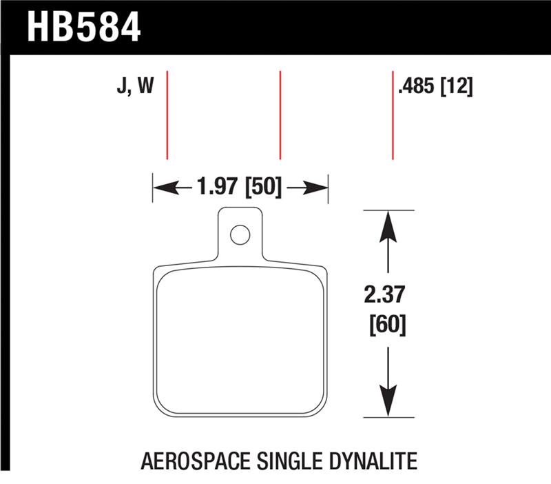 Hawk Aerospace Single Dynalite 12mm Thickness DTC-30 Race Brake Pads - Image 9