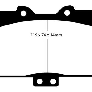 EBC 91-93 Dodge Stealth 3.0 4WD Yellowstuff Front Brake Pads