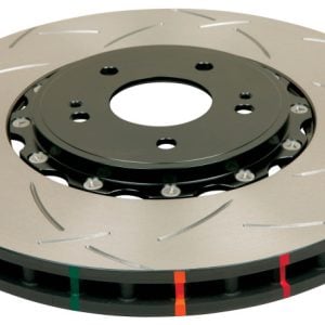 DBA 02-10 WRX / 13+ FR-S / 13+ BRZ Premium Front Slotted 5000 Series 2 Piece Rotor w/ Black Hat