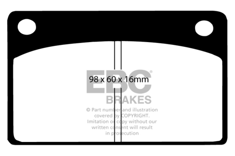 EBC 66-68 Volvo 140 1.8 Redstuff Front Brake Pads - Image 5