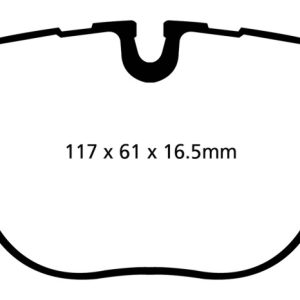 EBC 10-12 Land Rover Range Rover 5.0 Supercharged Yellowstuff Rear Brake Pads
