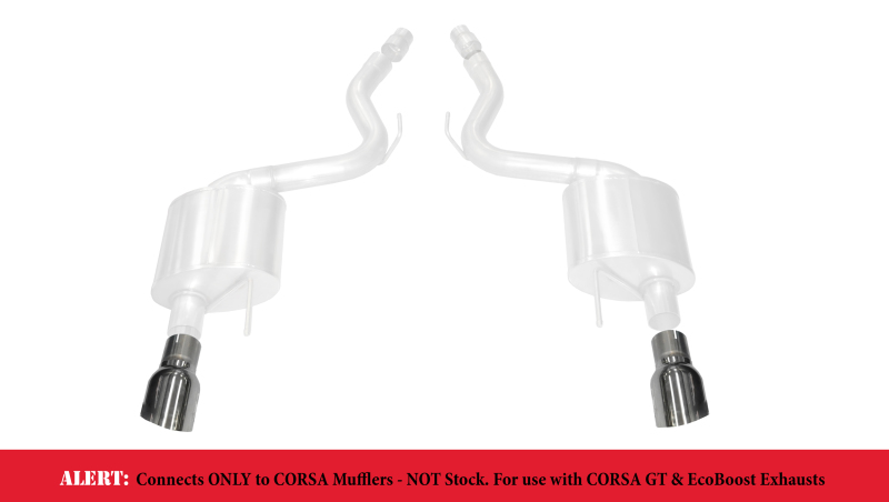 Corsa 2015-2025 Ford Mustang GT 3.0in Inlet / 4.5in Outlet Polished Tip Kit (For Corsa Exhaust Only) - Image 2