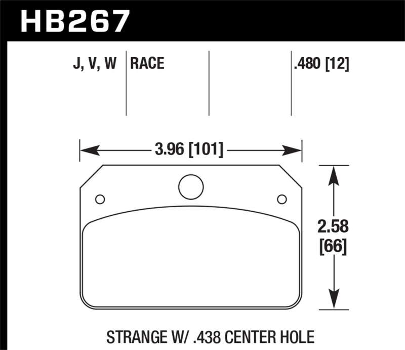 Hawk DR-97 Brake Pads for Strange w/ 0.438in Center Hole - Image 2