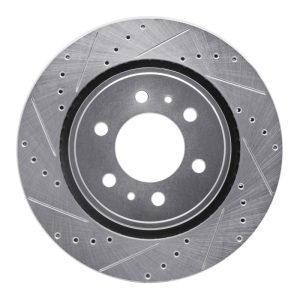 DFC 07-21 Ford F-150 4WD Front Left Drilled & Slotted Silver Brake Rotor