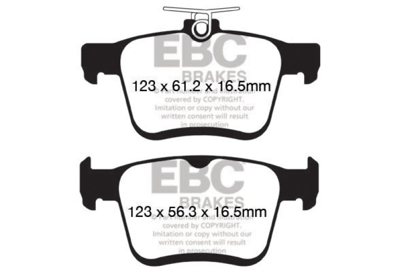 EBC 2015+ Volkswagen GTI/Golf R (Mk7) Bluestuff Rear Brake Pads - Image 3