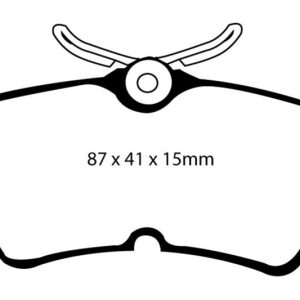 EBC 13+ Ford Fiesta 1.6 Turbo ST Redstuff Rear Brake Pads