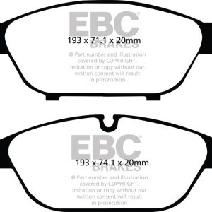 EBC 12+ Audi A6 Quattro 3.0 Supercharged Redstuff Front Brake Pads