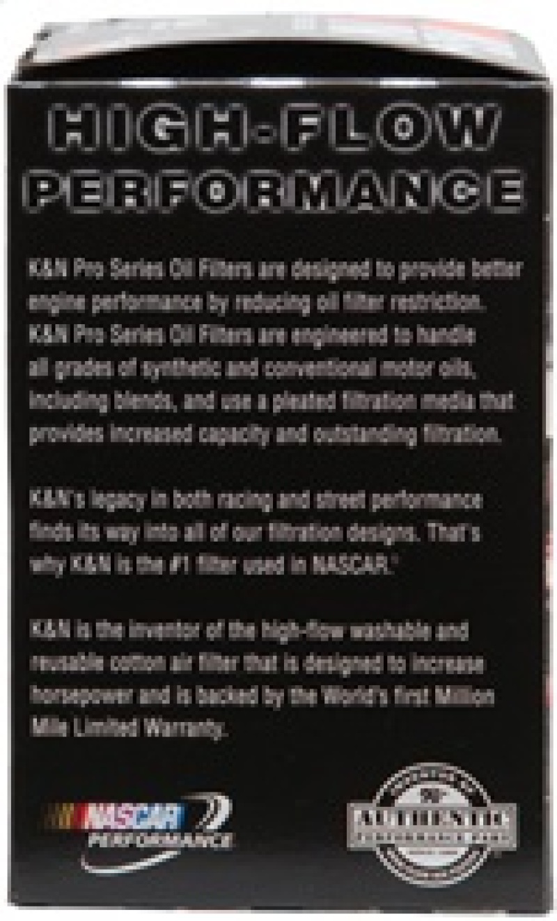 K&N Oil Filter for Nissan/Ford/Toyota/Audi/Chevy/Subaru/VW/Porsche/BMW 3in OD x 5.063in H - Image 6