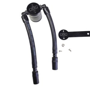 J&L 13-19 Ford Fusion 1.5L EcoBoost Oil Separator 3.0 Passenger Side - Black Anodized