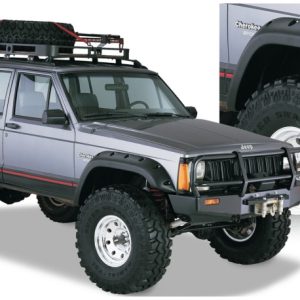 Bushwacker 84-01 Jeep Cherokee Cutout Style Flares 4pc Fits 4-Door Sport Utility Only - Black