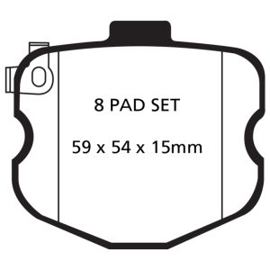 EBC 10-13 Chevrolet Corvette (C6) 6.2 Grand Sport Redstuff Rear Brake Pads