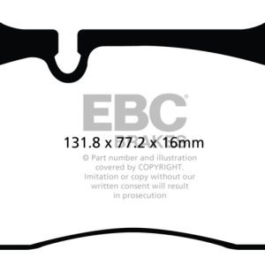 EBC 11-14 Audi TT RS 2.5 Turbo Yellowstuff Front Brake Pads