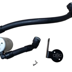 J&L 2020-2022 Ford Mustang GT500 Passenger Side Oil Separator 3.0 - Clear Anodized