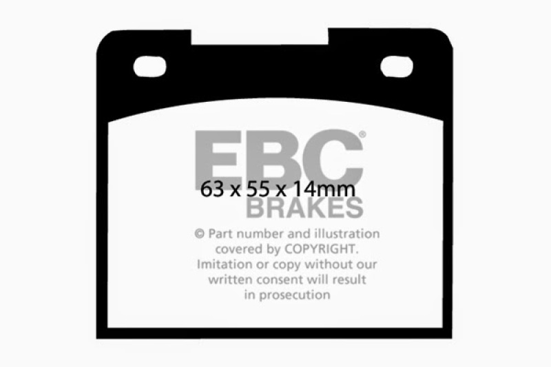 EBC 66-74 Lotus Elan 1.6 Yellowstuff Front Brake Pads - Image 6