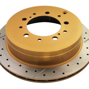 DBA 07+ Toyota Landcruiser 200 Series Rear Cross Drilled & Slotted Street Series Rotor