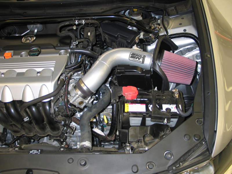 K&N 09 Acura TSX 2.4L Silver Typhoon Intake - Image 5