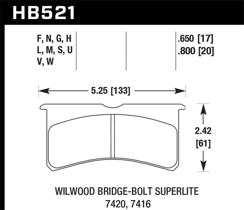 Hawk ER-1 Endurance Racing Brake Pads for Wilwood Motorsport Calipers - Image 3