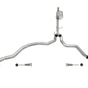 Corsa 2021-2025 Ford F-150 SuperCab/6.5in Bed 5.0L V8 Sport Cat-Back Dual Rear Exit-Black PVD