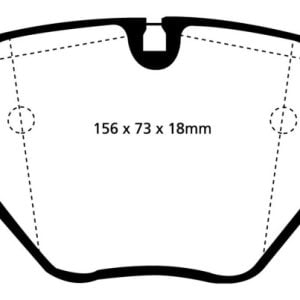 EBC 00-04 BMW M5 5.0 (E39) Redstuff Front Brake Pads