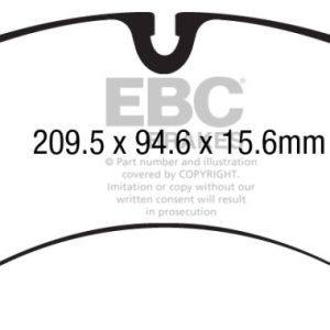 EBC 10+ Porsche Cayenne 3.6 Yellowstuff Front Brake Pads