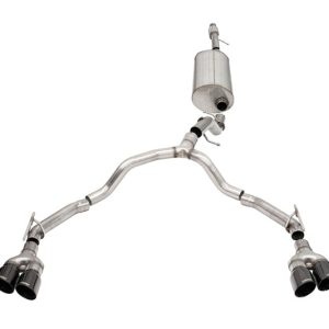 Corsa 2021-2025 Tahoe/GMC Yukon 4DR 5.3L 4WD Dual Rear 3in - 2.75in Sport Cat-Back DW 4in BLK Tips