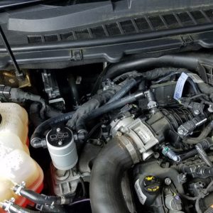 J&L 2015-2024 Ford Edge Sport/ST Passenger Side Oil Separator 3.0 - Clear Anodized