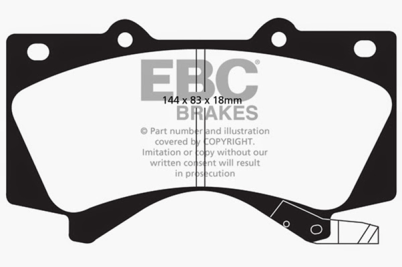 EBC 08+ Lexus LX570 5.7 Greenstuff Front Brake Pads - Image 6