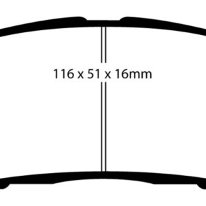 EBC 11-15 Scion IQ 1.3 Yellowstuff Front Brake Pads