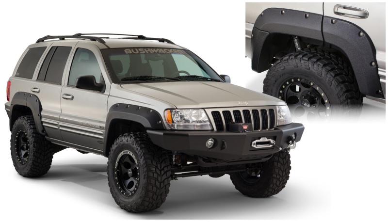 Bushwacker 99-04 Jeep Grand Cherokee Cutout Style Flares 2pc - Black - Image 8