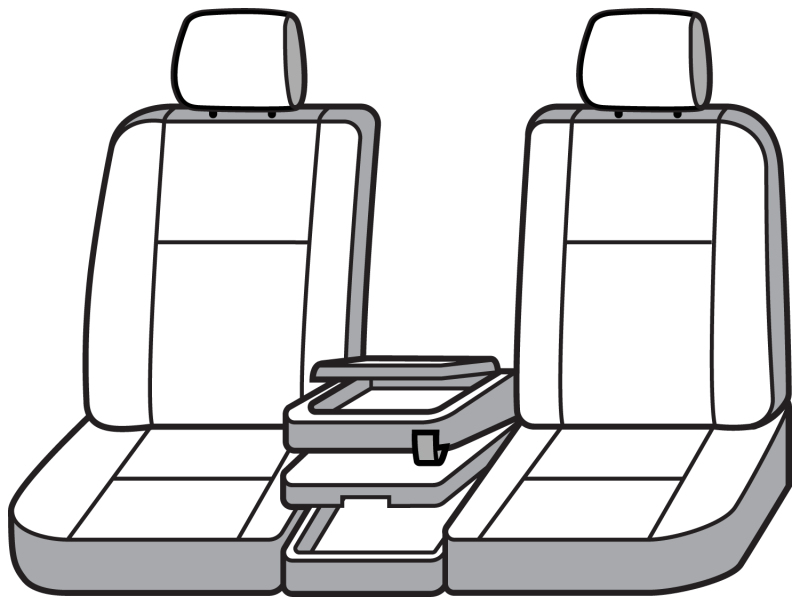 Covercraft 19-24 Chevrolet Silverado Carhartt SeatSaver Custom Front Row Seat Covers - Gravel - Image 5