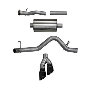 Corsa 2017-22 Chevrolet Colorado 3.7L Extended Cab Sport Cat-Back System Single Rear Exit Black Tips