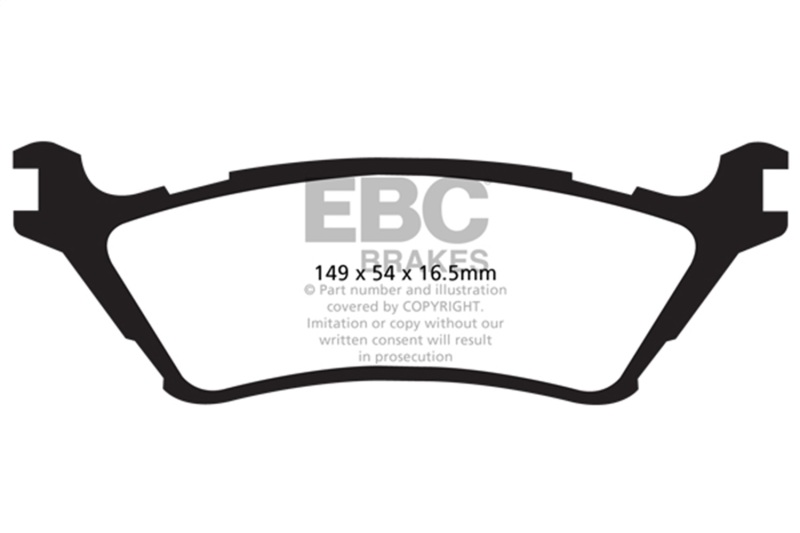 EBC 15+ Ford F150 2.7 Twin Turbo (2WD) Extra Duty Rear Brake Pads - Image 10