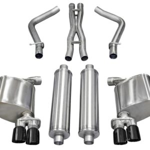 Corsa 2011-2014 Dodge Charger R/T 5.7L V8 Black Xtreme Cat-Back Exhaust
