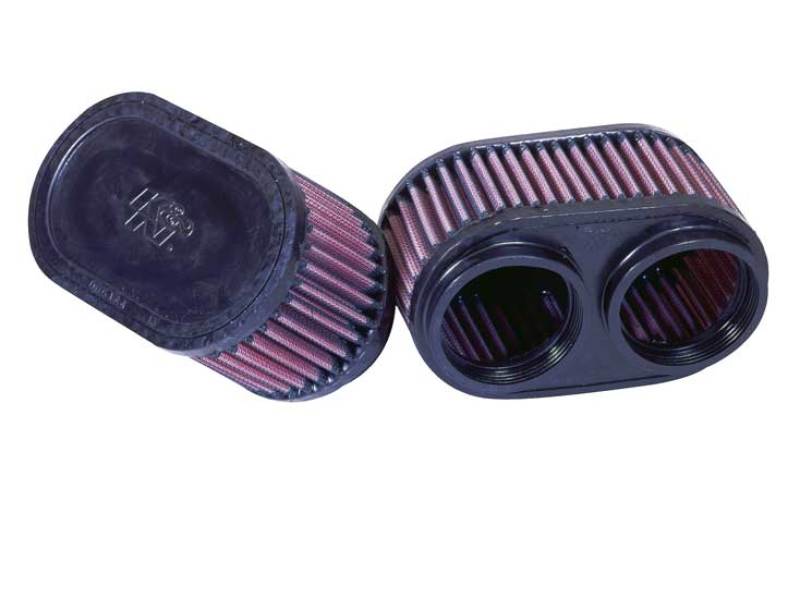 K&N Filter Universal Filter 2 3/4 inch Dual Flange GSXR Oval (2/Box) - Image 2