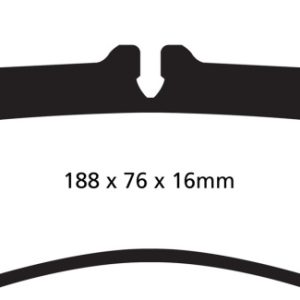 EBC 12-15 Porsche 911 (991) (Cast Iron Rotor only) 3.4 Carrera Yellowstuff Rear Brake Pads