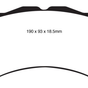EBC 08-11 Nissan GT-R (R35) 3.8 Twin Turbo (Cast Iron Rotors) Yellowstuff Front Brake Pads