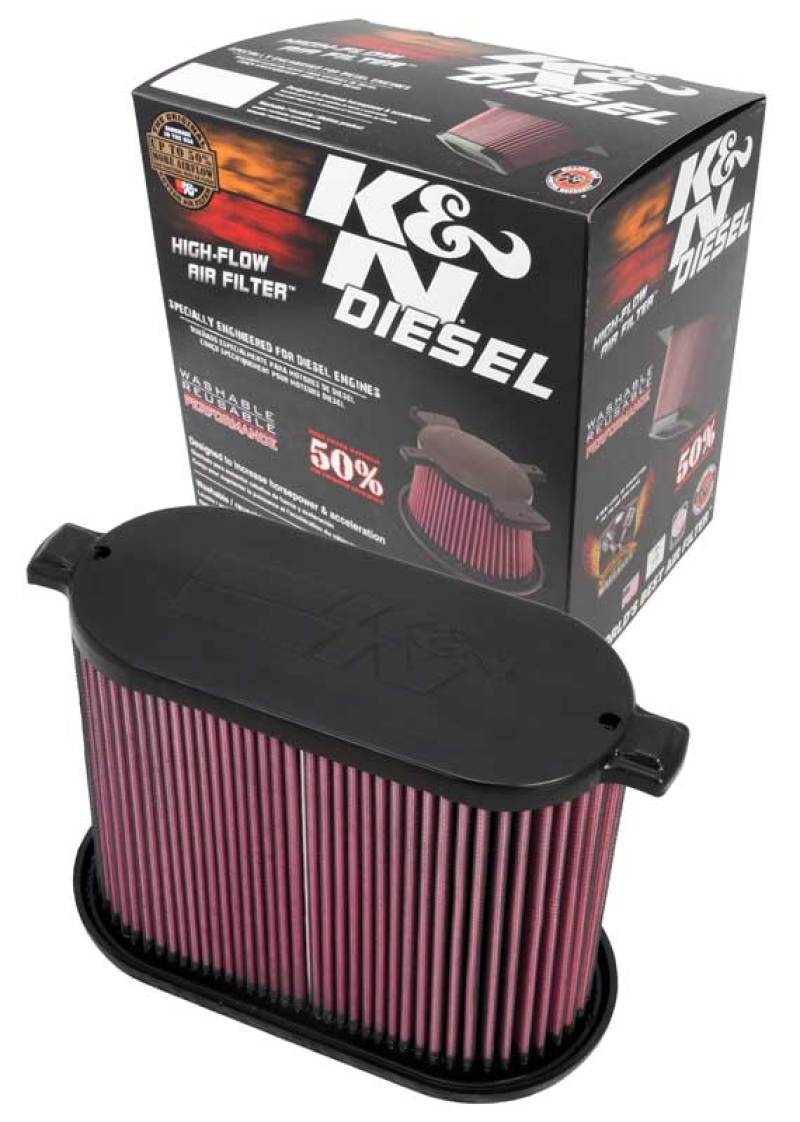K&N 08-10 Ford F250 Super Duty 6.4L Drop In Air Filter - Image 3