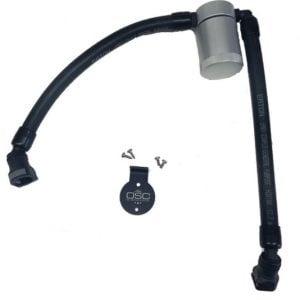 J&L 05-10 Ford F-150 5.4L Driver Side Oil Separator 3.0 - Clear Anodized