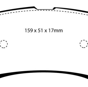 EBC 00-02 Ford Excursion 5.4 2WD Greenstuff Rear Brake Pads