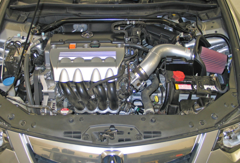 K&N 09 Acura TSX 2.4L Silver Typhoon Intake - Image 3