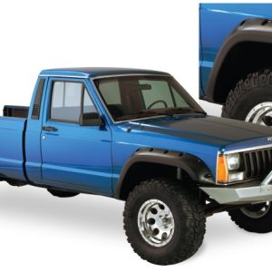 Bushwacker 84-01 Jeep Cherokee Cutout Style Flares 4pc Fits 2-Door Sport Utility Only - Black