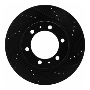 DFC 03-23 Toyota Tacoma Front Right Drilled & Slotted Black Brake Rotor