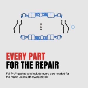 Fel-Pro Ford 260/289/302/351W Windsor SB Intake Manifold Gasket Set - 1.28 x 2.10 Port Size