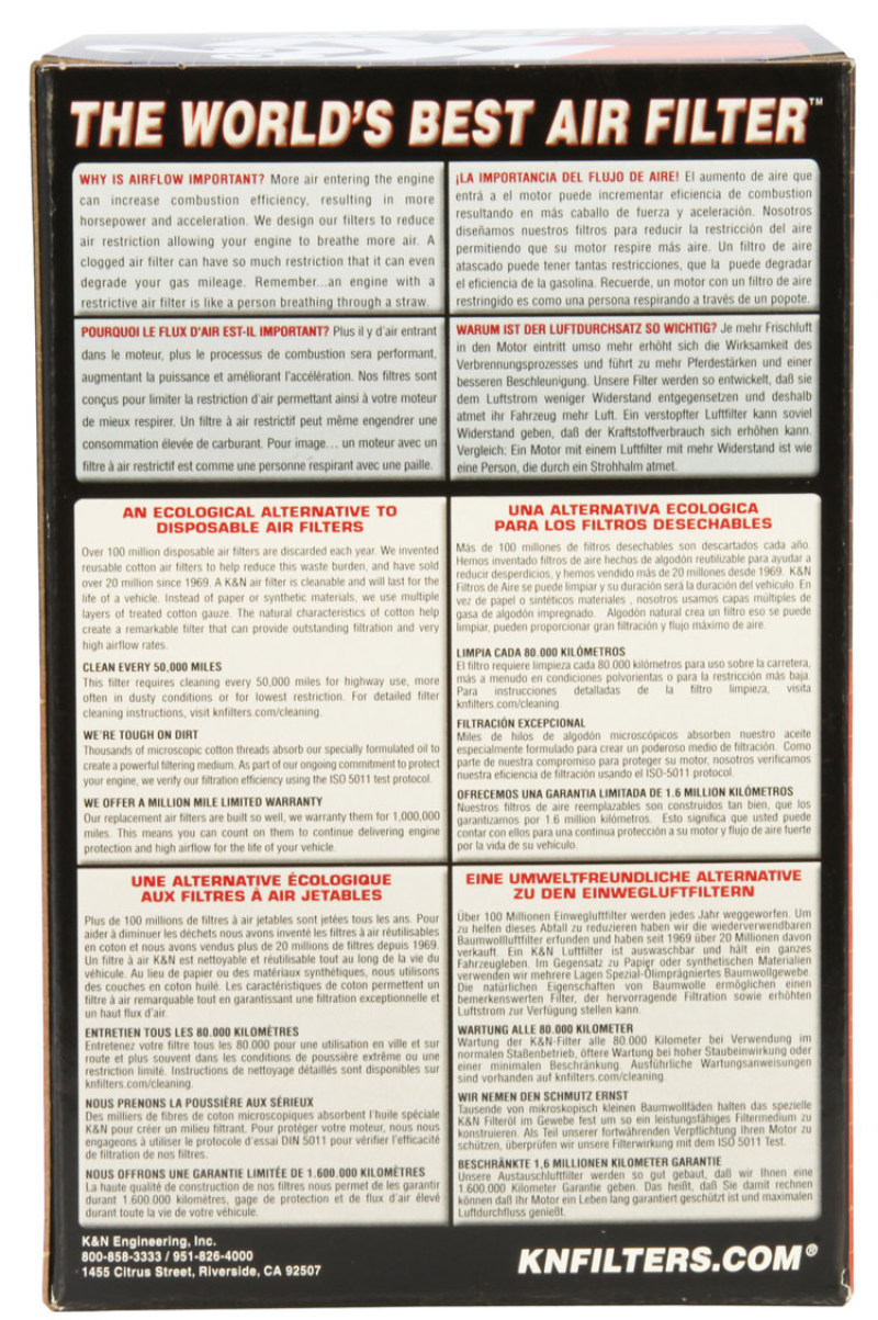K&N 2014 Can-Am Spyder RT 1330cc DRYFLOW Air Filter - Image 10