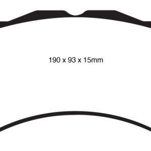 EBC 16+ Cadillac ATS-V 3.6 Twin Turbo Redstuff Front Brake Pads