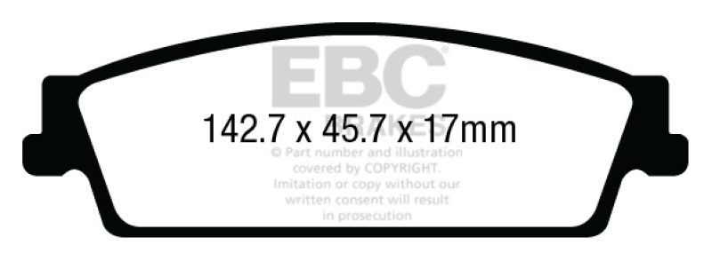 EBC 15+ Gac Yukon XL / Denali XL 1500 Extra Duty Rear Brake Pads - Image 3