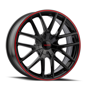 Touren 3260 TR60 18x8 / 5x100/114.3 BP / 40mm Offset / 72.62mm Hub Gloss Black w/ Red Ring Wheel
