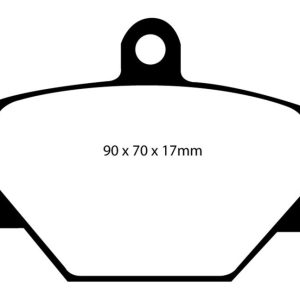 EBC 08+ Smart Fortwo 1.0 Redstuff Front Brake Pads